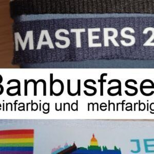 Nachhaltige Stoffbänder aus Bambusfaser mit Druck, besonders umweltfreundlich und aus nachwachsenden Rohstoffen