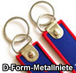 D-Form-Metallniete mit Schlüsselring für Schlüsselanhänger D-Form-Metallniete mit Schlüsselring für Schlüsselanhänger
