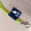 Kordel Lanyards mit gesticktem Logo auf Label und Metallhaken