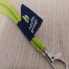 Kordel Schlüsselbänder mit gewebtem Logo und Karabinerhaken