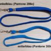 Tube-Lanyards mittelblau und dunkelblau mit Simplex-Haken
