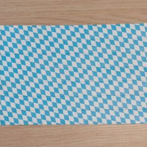 Einlassband Tyvek mit weiß-blauem Bayerischem Rautenmuster (Bayernflagge)