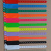 Farbtabelle Armbänder Vinyl / PVC bedruckt, 14 Bandfarben