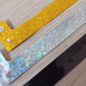 Glitzerbänder schmal mit Druck