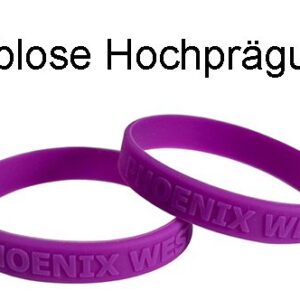 hochgeprägte Silikonbänder farblos