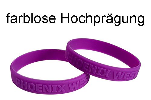hochgeprägte Silikonbänder farblos hochgeprägte Silikonbänder farblos