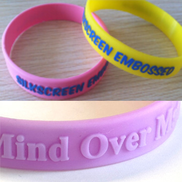 hochgeprägte Silikonarmbänder hochgeprägte Silikonarmbänder