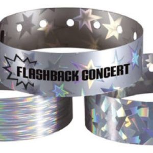 VIP Bändchen in Metallic-Muster Sterne, Konfetti und Rain