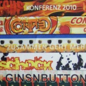 Festivalbändchen mit Sublimationsdruck 4C, merhfarbig bedruckt