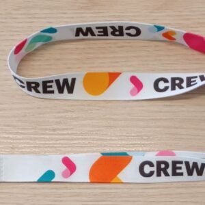 Lanyard (Schlüsselband) mit mehrfarbigem buntem Log bedruckt (Sublimatinsdruck) mit Karabiner-Haken MH01